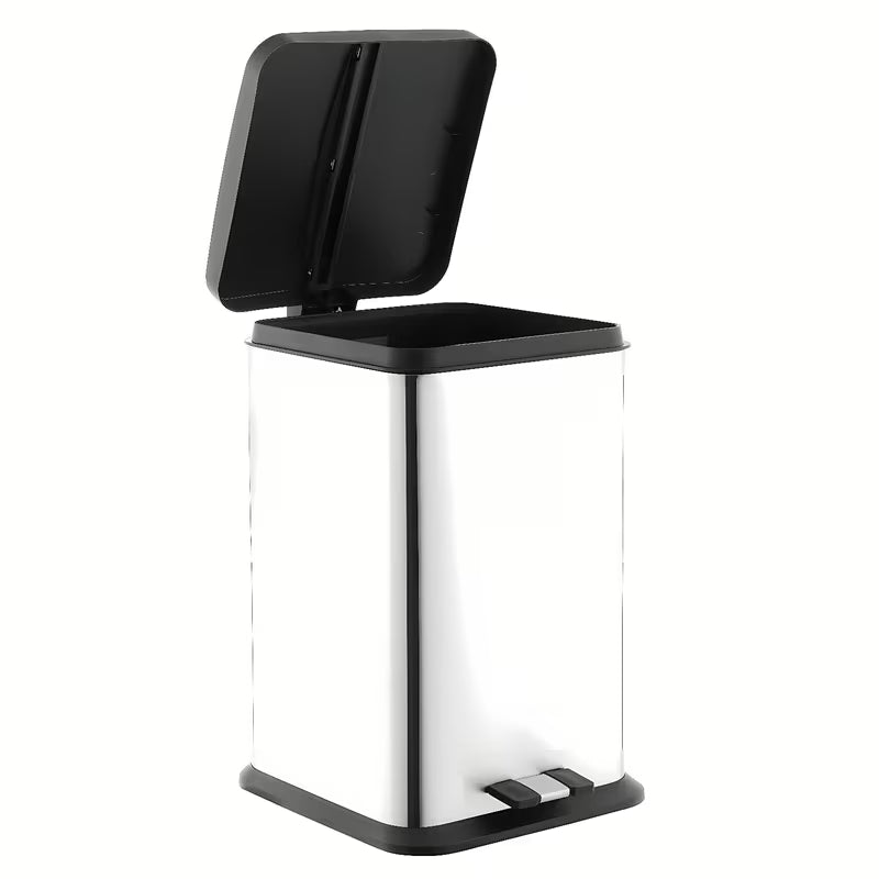 Inox pedalna kanta za otpad Optima u mat izvedbi s uklonjivom posudom, četvrtasta, 20 l.
