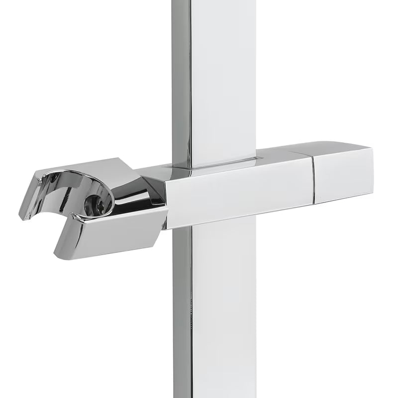 Hranatá sprchová tyč Optima Chrome s posuvným jezdcem, délka 68 cm