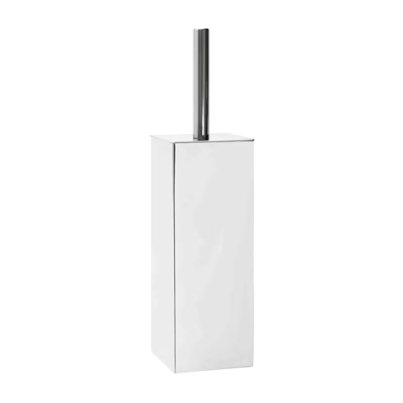 Optima Chrome volně stojící WC štětka s hranatým designem do koupelny