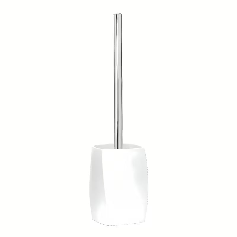 Bílá volně stojící WC štětka Optima Suza s moderním designem do koupelny