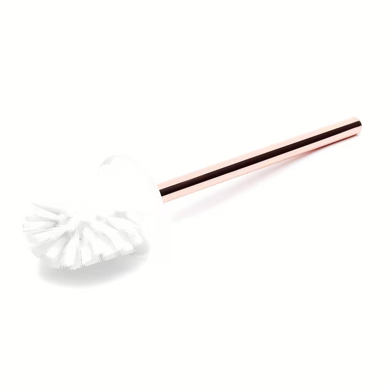 Volně stojící WC štětka Optima Tera v dekoru light-limestone s držákem v barvě rosé gold.