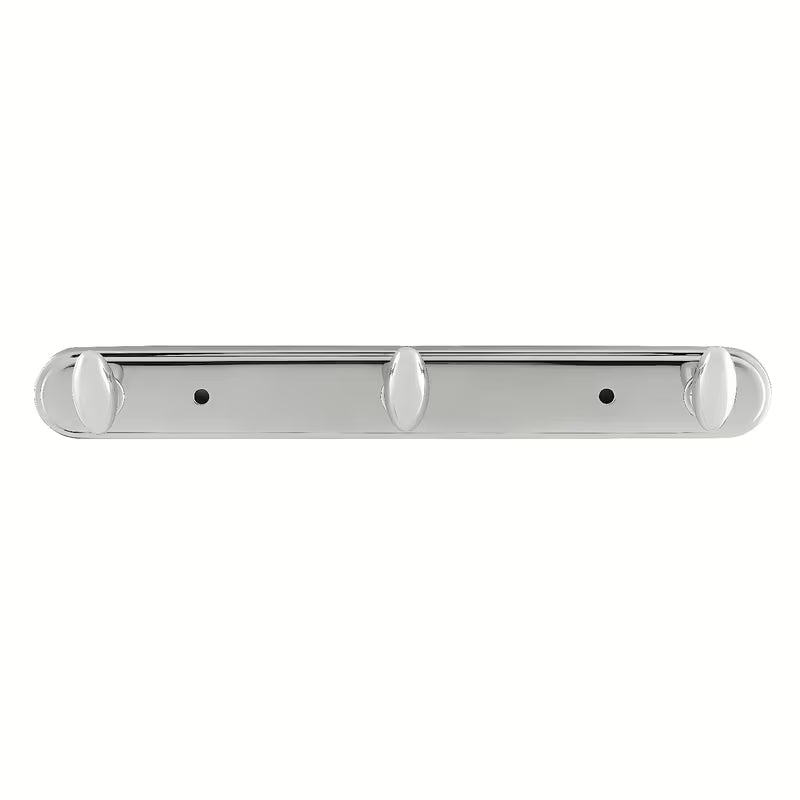 Nástěnný trojháček Optima Chrome s kulatým designem pro zavěšení ručníků a oblečení.