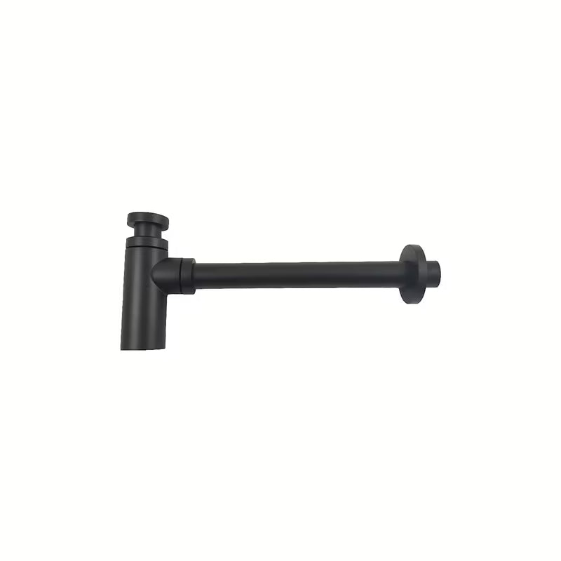 Kovový sifon Paffoni Light v matné černé pro umyvadlo s připojením G 1 1/2".