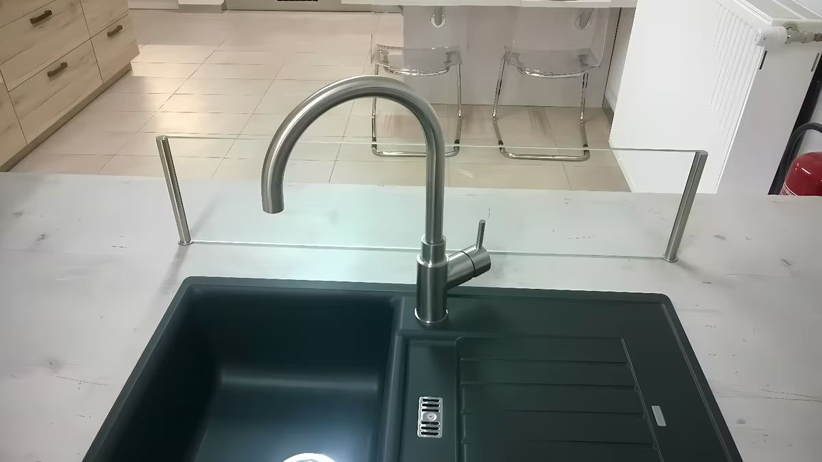 Paffoni Vallone nerezová dřezová baterie Supersteel s otočným ramínkem