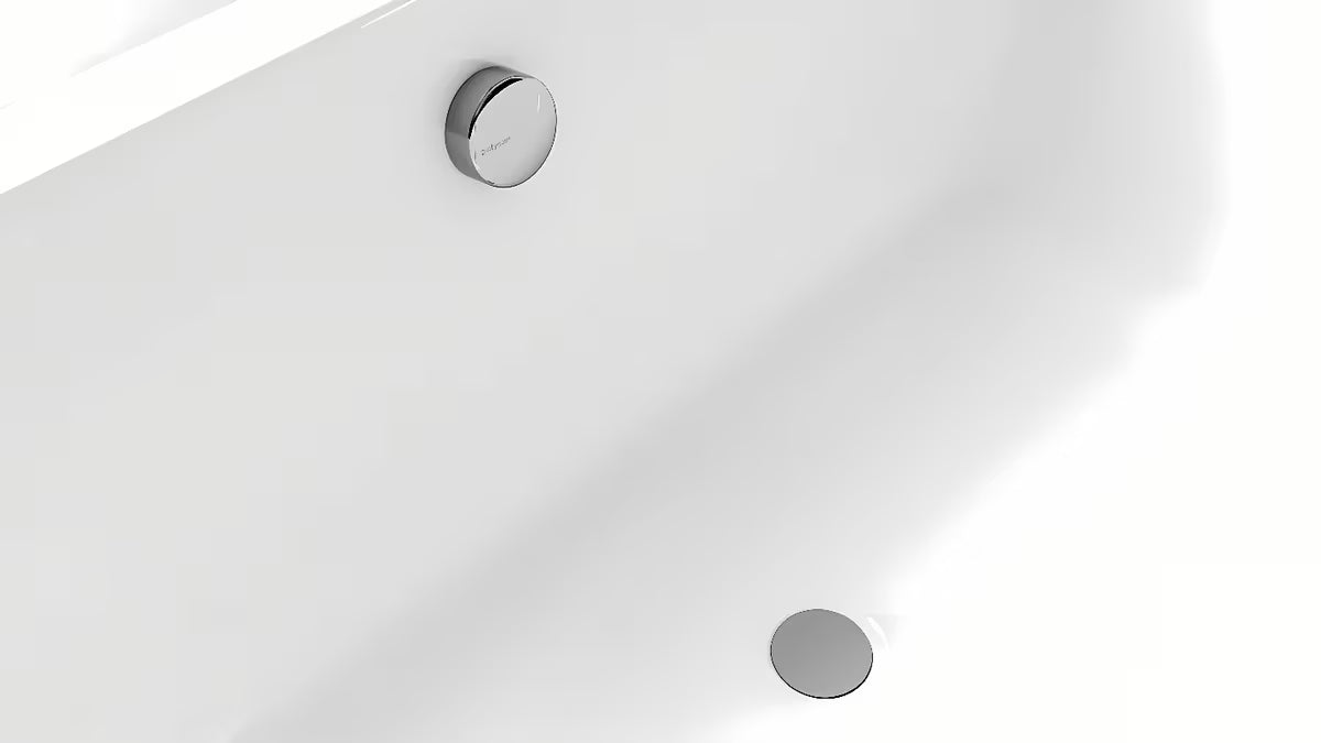 Chromový vanový automat Polysan s bovdenem 800mm a zátkou 72mm s patentovaným mechanismem ovládání