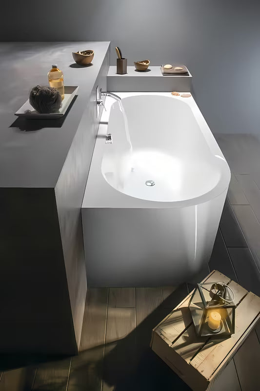 Volně stojící akrylátová vana Polysan Monolith pravá 180x75 cm s monolitickým panelem