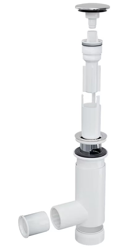 Sifon Prevex Chrome EasyClean s výpustí click-clack pro umyvadlo, snadno čistitelný shora.