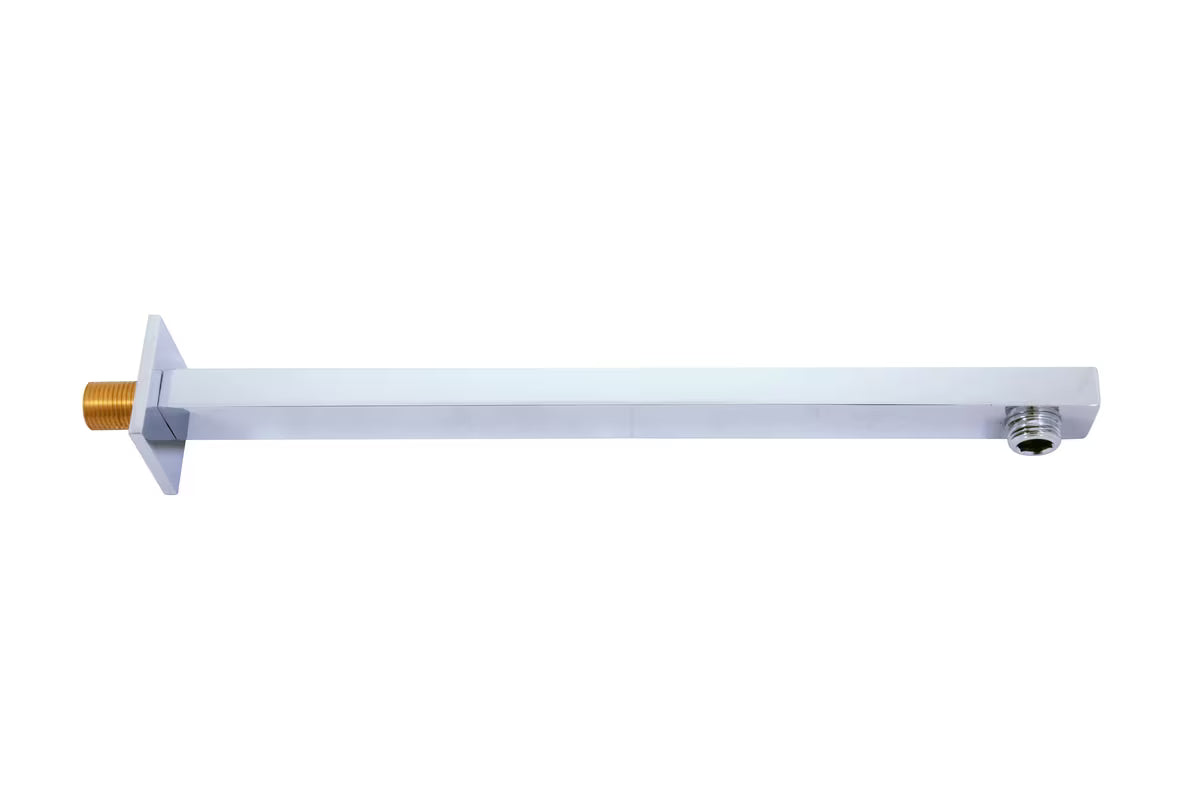 Chromové sprchové rameno Rav Slezak pro montáž na stěnu, délka 38 cm.