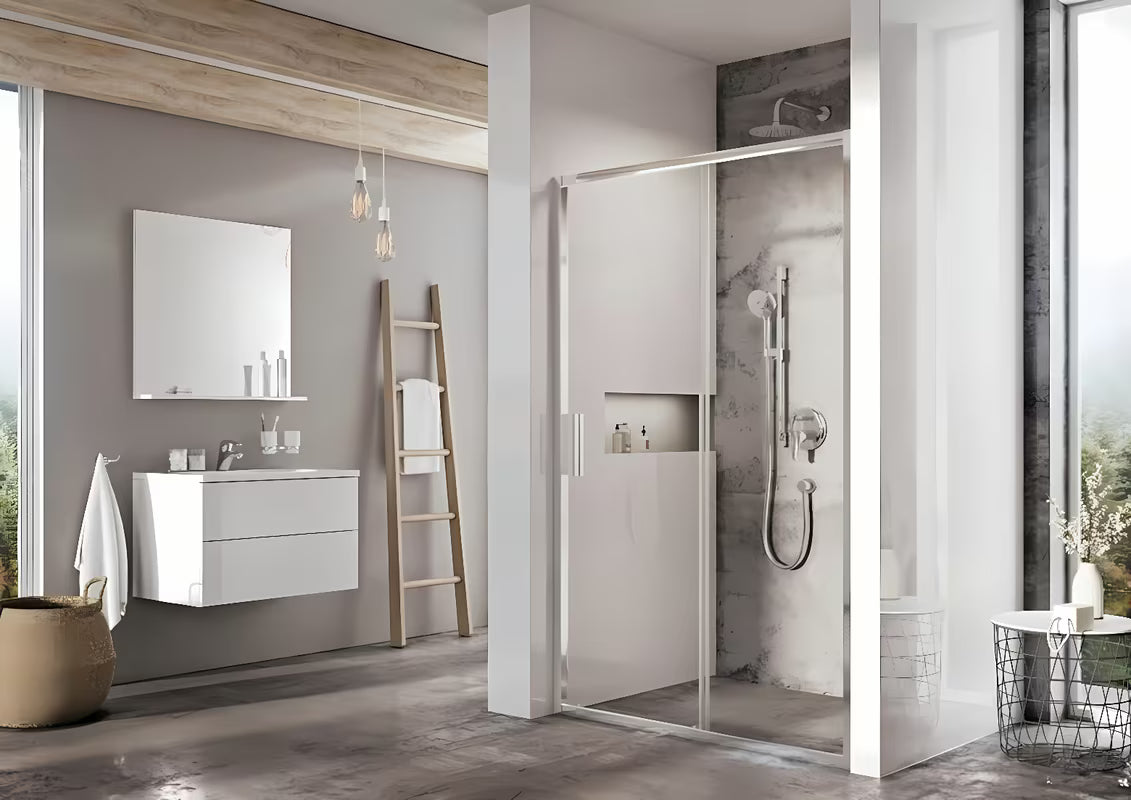 Posuvné sprchové dveře Ravak Blix Slim 120 cm v lesklém chromu s čirým bezpečnostním sklem