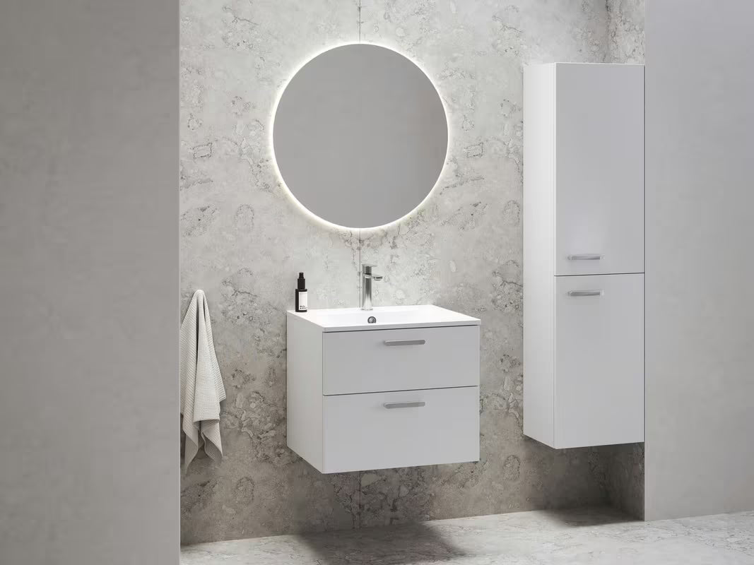 Ravak Chrome II skříňka pod umyvadlo 70 x 49 x 50 cm v bílém lesku se dvěma zásuvkami