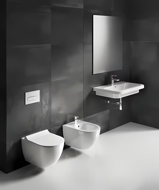 Bílé závěsné WC Ravak Chrome RimOff bez oplachového lemu se skrytým uchycením EasyFix