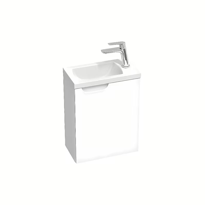 Bílé umývátko Ravak Classic II 40 x 22 cm bez přepadu, otočitelné levé nebo pravé provedení