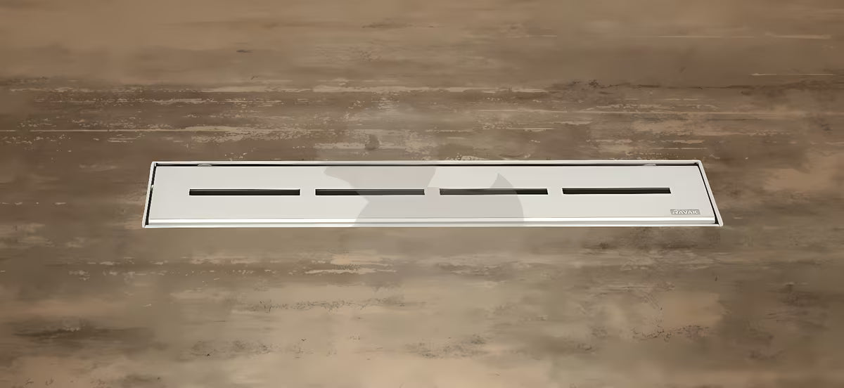 Nerezový sprchový žlab Ravak Runway 95 cm v lesklém provedení pro instalaci do prostoru