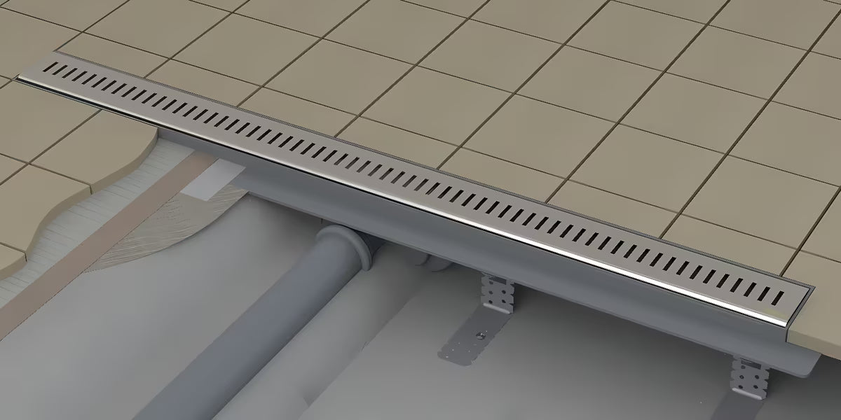 Sprchový žlab Ravak Zebra 75 cm s nerezovou mřížkou v lesklém provedení
