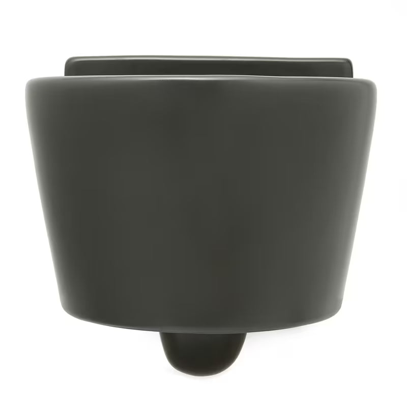 Závěsné WC Roca Inspira v matné barvě onyx s bezokrajovým provedením Rimless a skrytým uchycením.