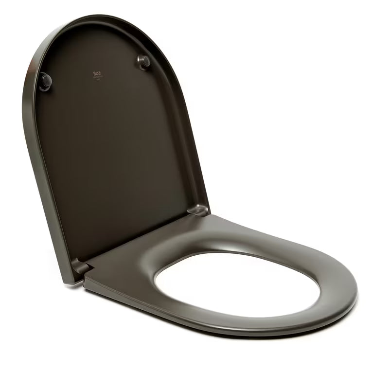 WC sedátko Roca Inspira v barvě onyx s technologií SoftClose a odnímatelným provedením EasyLock.