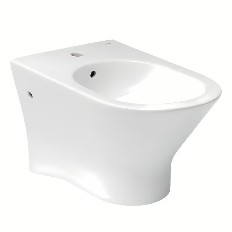 Bílý závěsný bidet Roca Nexo pro moderní koupelnu