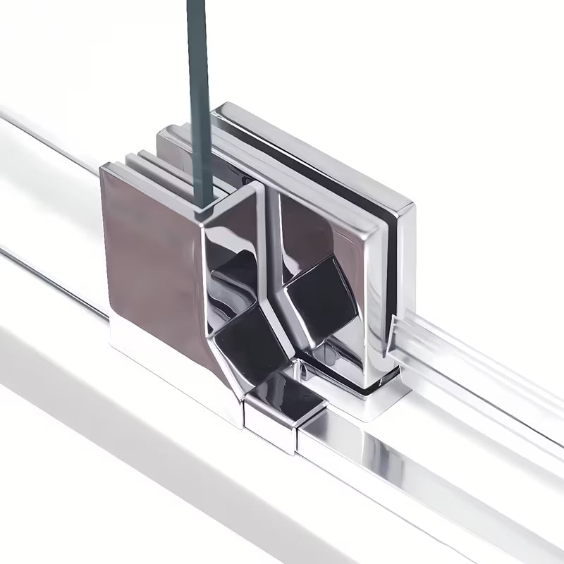 Bezrámové jednokřídlové sprchové dveře Roth Elegant Neo Line 80 cm v lesklém chromu s čirým sklem.