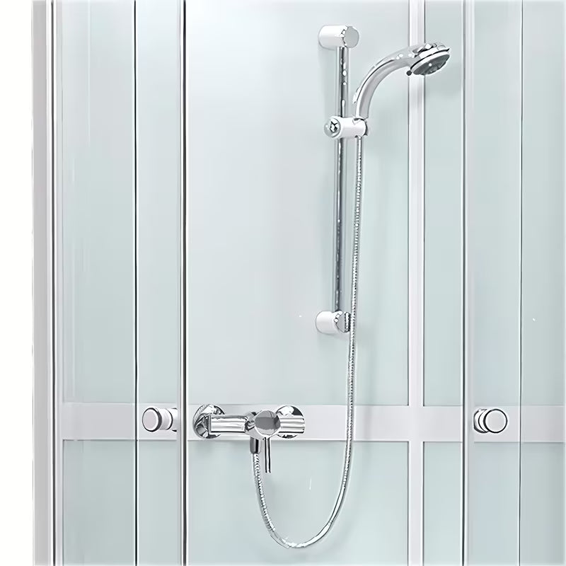 Čtvrtkruhový sprchový box Roth Project 90x90 cm s bílými profily a čirým sklem
