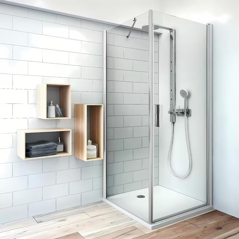 Boční zástěna ke sprchovým dveřím Roth Tower Line 70 cm v lesklém chromu s čirým sklem