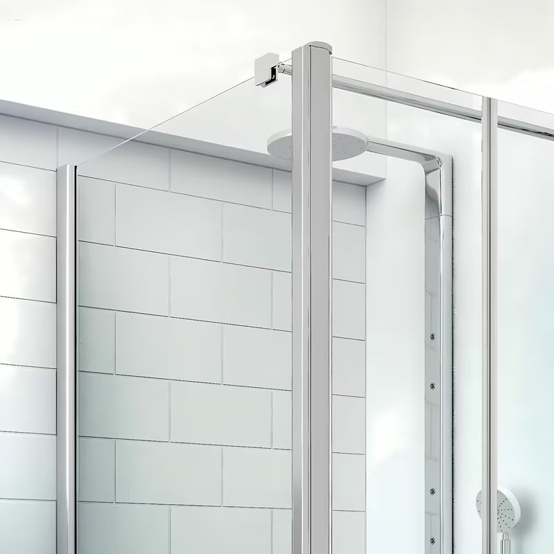 Boční zástěna ke sprchovým dveřím Roth Tower Line 90 cm v matném chromu s čirým sklem
