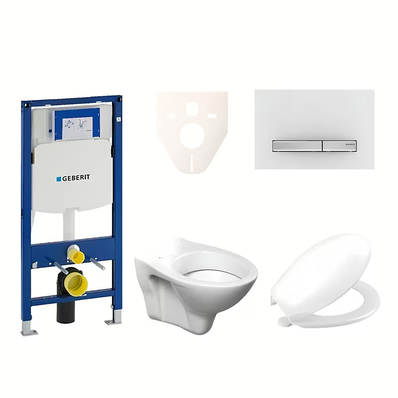Závěsný WC set S-Line Pro s modulem Geberit Duofix, tlačítkem Sigma 50 a sedátkem URBAN