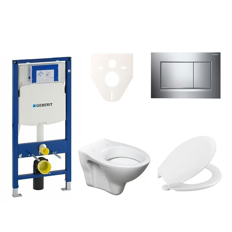 Závěsný WC set S-line Pro s modulem Geberit Duofix, tlačítkem Sigma 30 a sedátkem URBAN