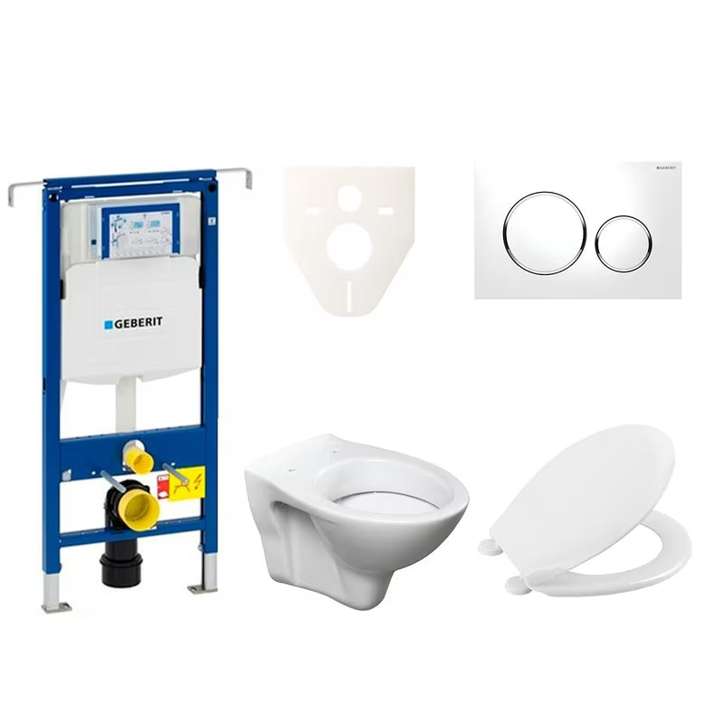 Závěsný WC set S-Line Pro s modulem Geberit Duofix, nádržkou, sedátkem URBAN a tlačítkem Sigma 20