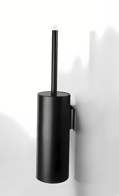 Černá WC štětka Sanela s možností montáže lepením nebo vrtáním