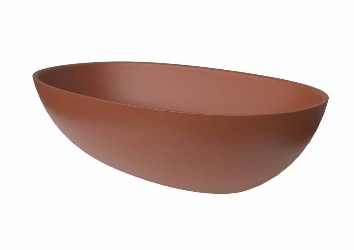 SAT Aula umyvadlo na desku z litého mramoru v barvě cooper brown, 60x36 cm