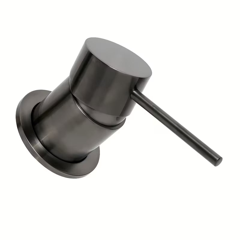 Podomítková páková umyvadlová baterie SAT Aurum v provedení broušený gun metal s kulatým designem.