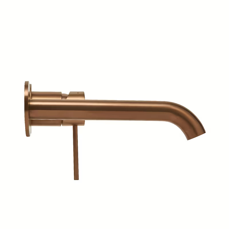 Podomítková umyvadlová baterie SAT Aurum v provedení rose gold brushed s kulatým designem.
