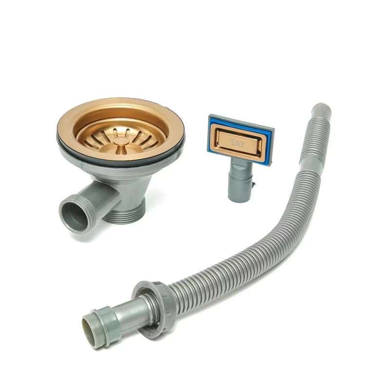 Kuchyňský jednodřez SAT Aurum rose gold z kartáčované nerezové oceli pro montáž na pracovní desku