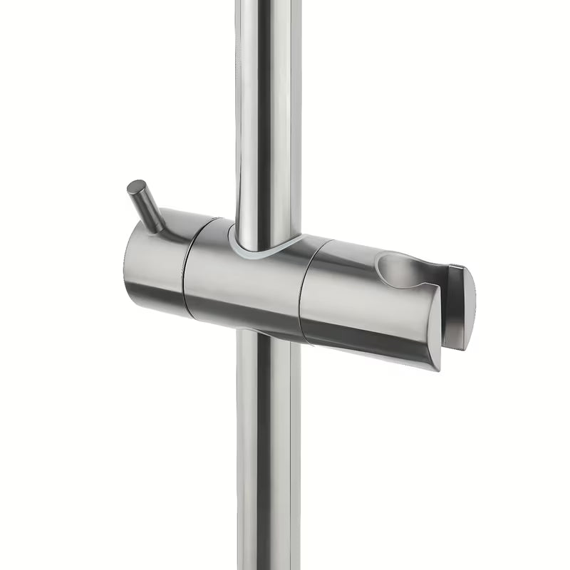 Sprchový systém SAT Aurum s termostatickou baterií v provedení broušený gun metal s hlavovou a ruční sprchou.