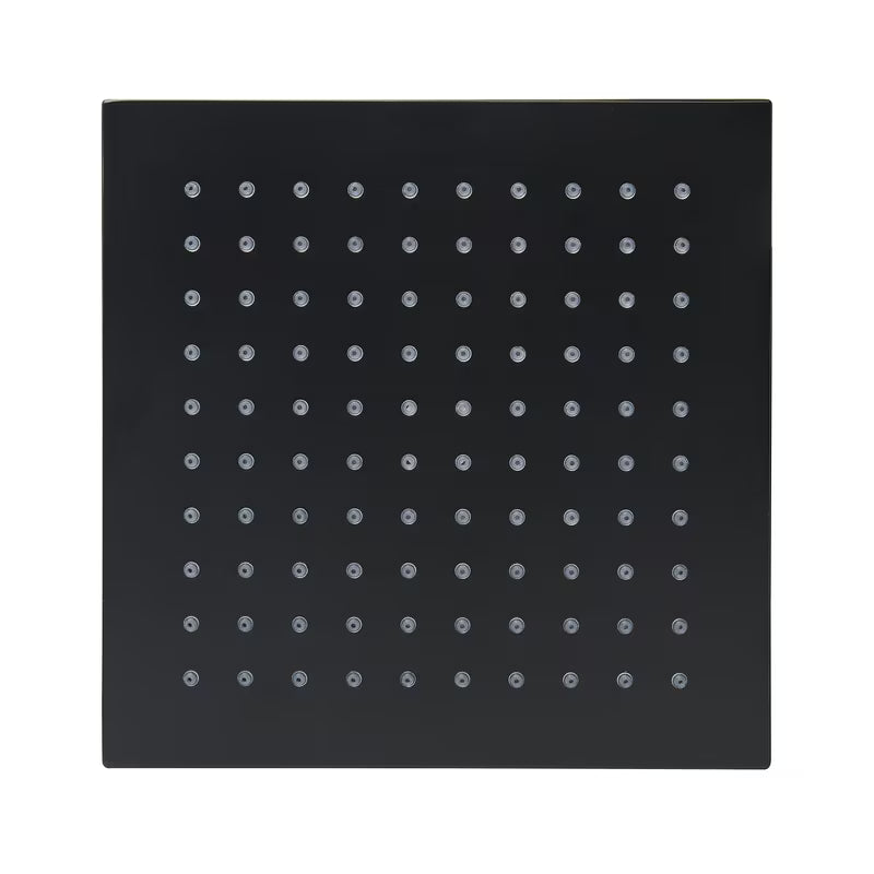Čtvercová hlavová sprcha SAT B-Way 20x20 cm v matné černé barvě s kovovým provedením