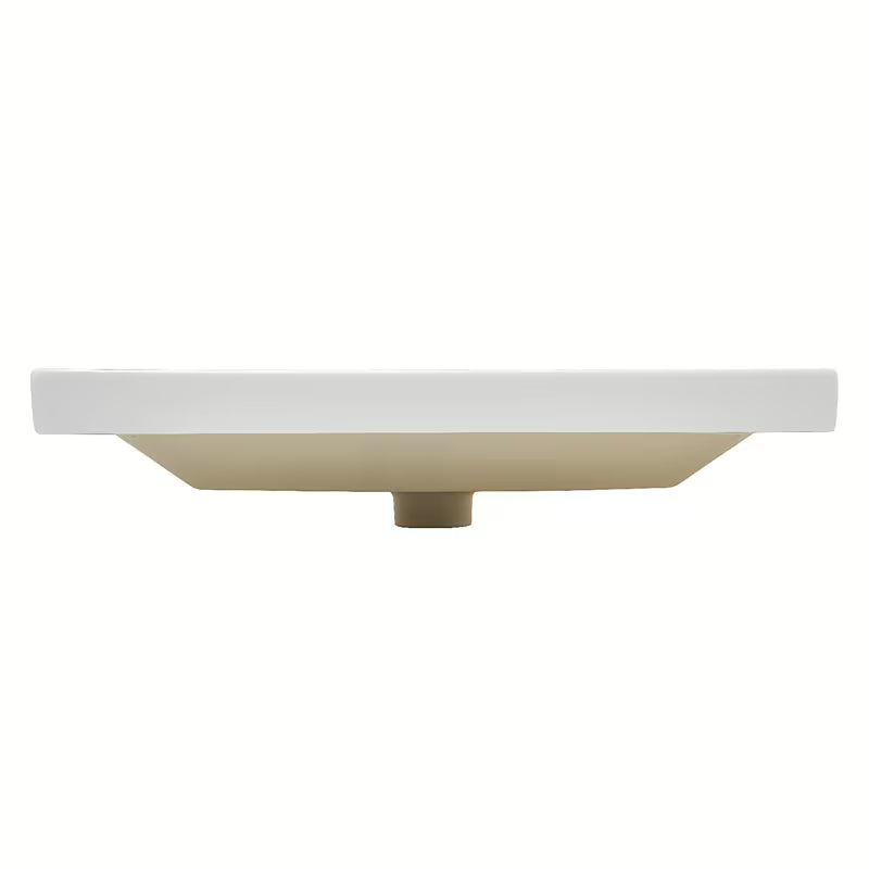 Nábytkové keramické umyvadlo SAT B-Way 60,5x46,5 cm v matné bílé barvě s otvorem pro baterii uprostřed
