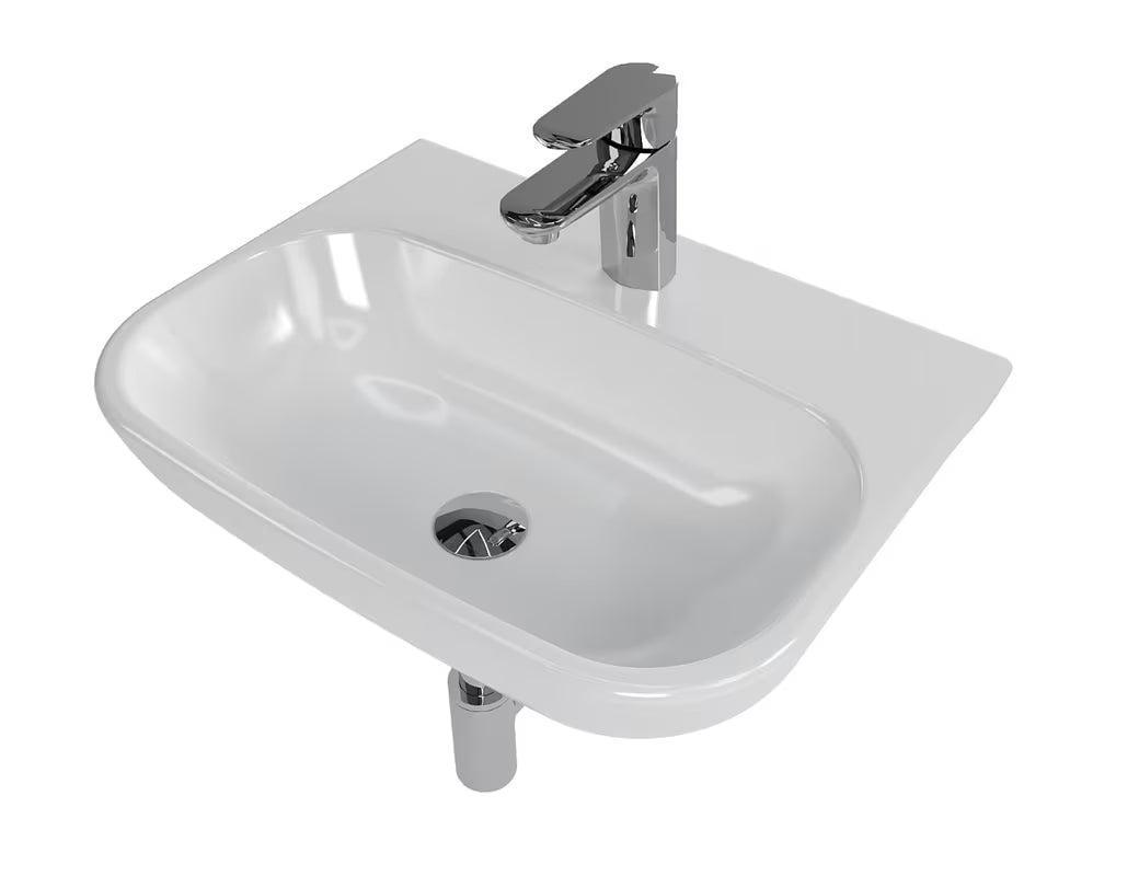SAT Brevis koupelnová sestava s bílým umyvadlem 50x38 cm a chromovou baterií s příslušenstvím