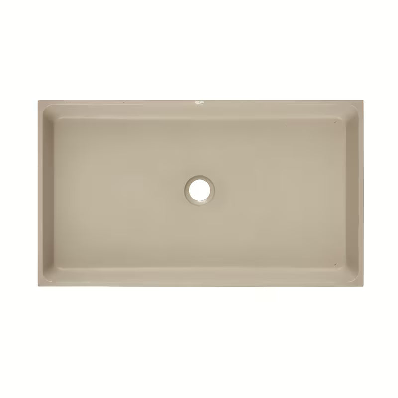 Pískové betonové umyvadlo na desku SAT Cemento 64x37 cm s tenkými stěnami
