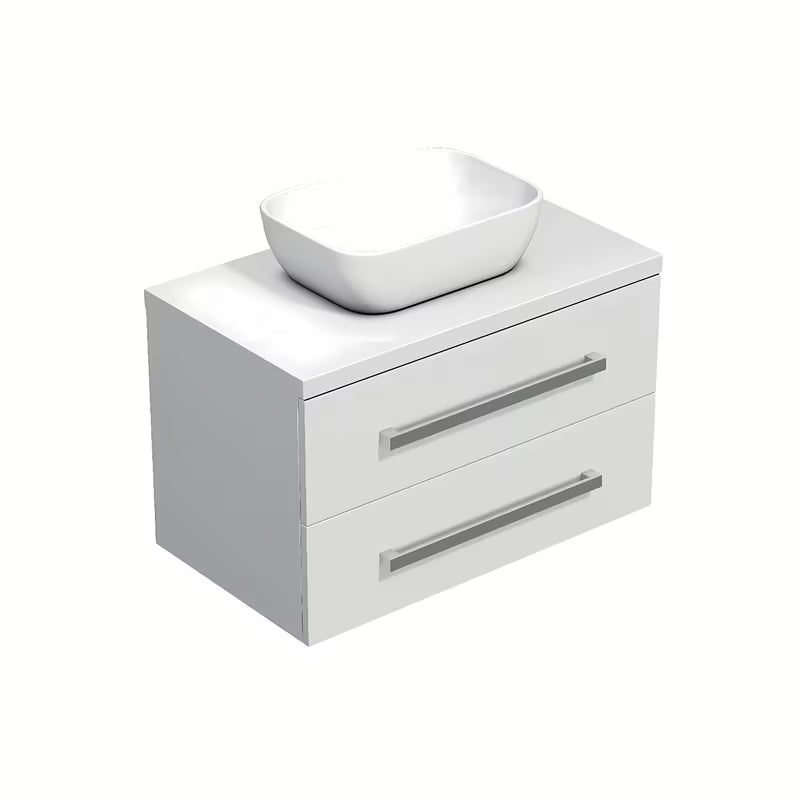 Chromová úchytka SAT Cube s minimalistickým designem pro koupelnový nábytek