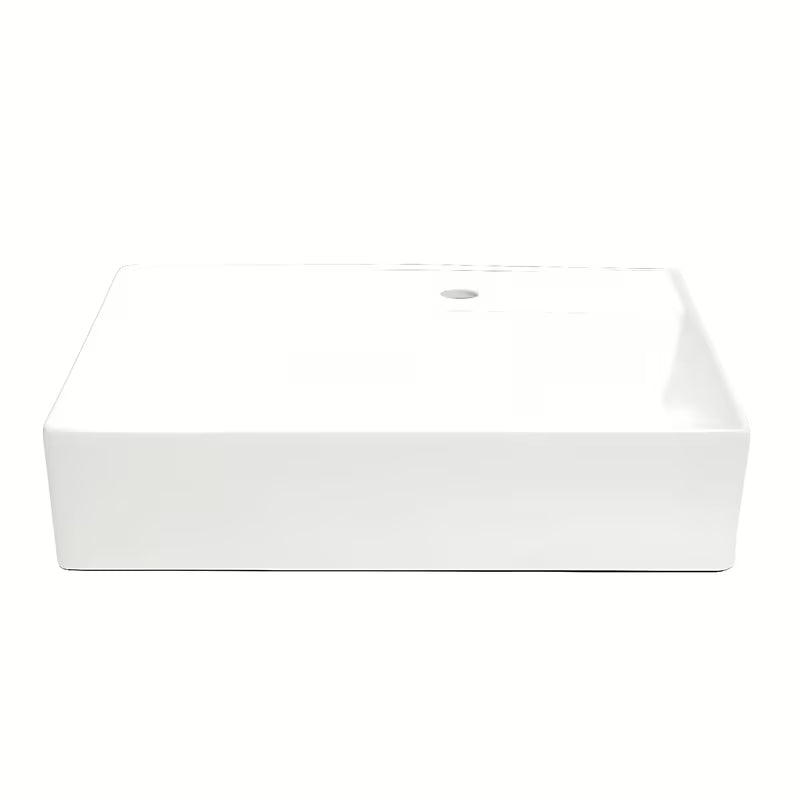 Bílé keramické závěsné umyvadlo SAT Cube Way 60x46 cm s odkládací plochou vlevo