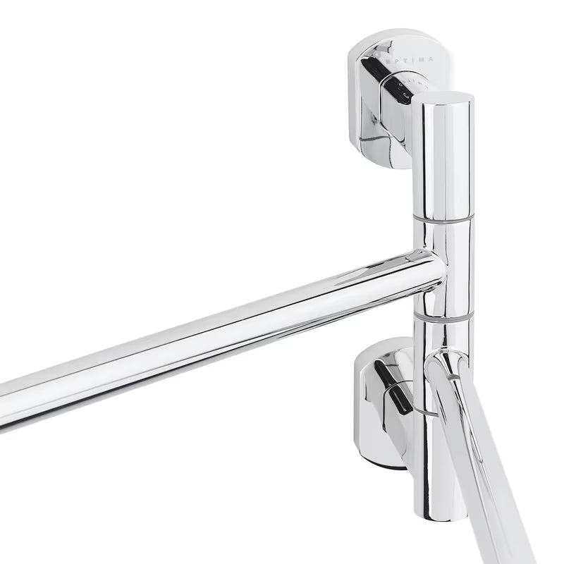 SAT Cube Way nástěnný držák ručníků a osušek se dvěma sklopnými rameny v provedení chrome.