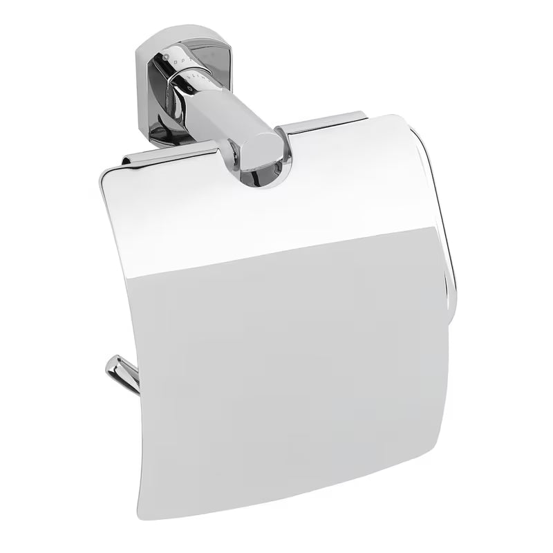 Chromový nástěnný držák toaletního papíru SAT Cube Way s oblým designem