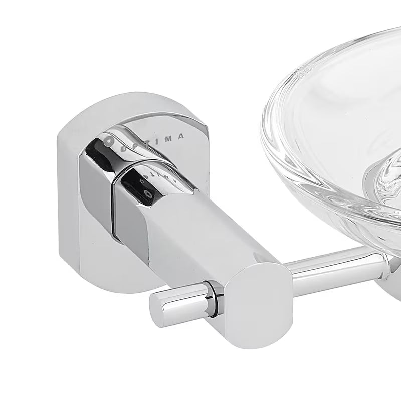 Nástěnná mýdlenka SAT Cube Way pro pevné mýdlo v provedení chrome