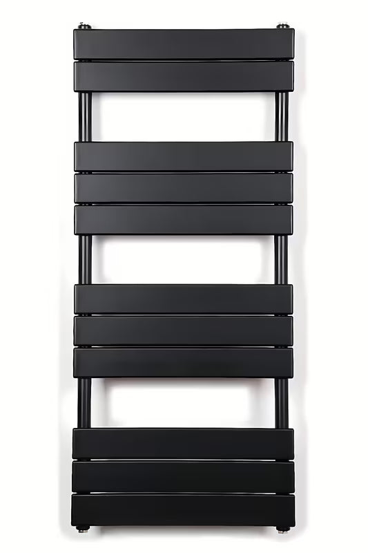 Kombinovaný radiátor SAT D 50x113,4 cm v černé matné barvě s krajovým připojením