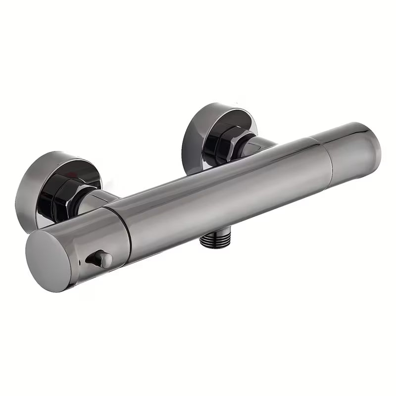 Termostatická nástěnná sprchová baterie SAT Dark v povrchové úpravě PVD gun metal bez sprchového setu.