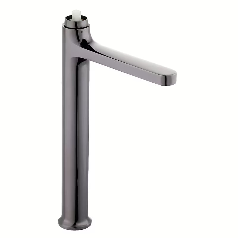 Vysoká umyvadlová baterie SAT Dark v povrchu PVD gun metal bez výpusti.