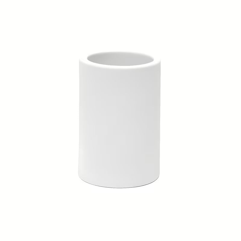 Bílá koupelnová dóza SAT Feel v jednoduchém elegantním designu.