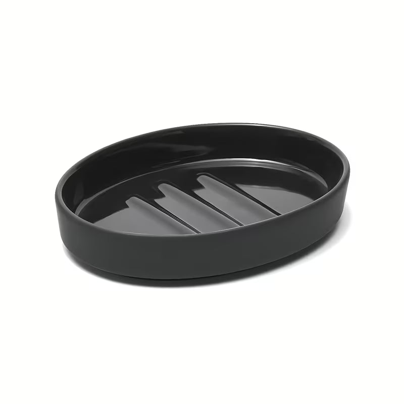 Keramická mýdlenka SAT Feel v matné černé barvě s minimalistickým designem