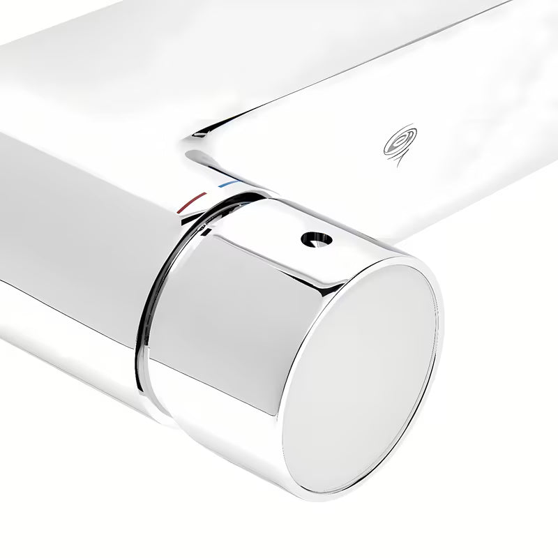 Nástěnná vanová baterie SAT Fusion v provedení chrome s kulatou pákou z bílého skla