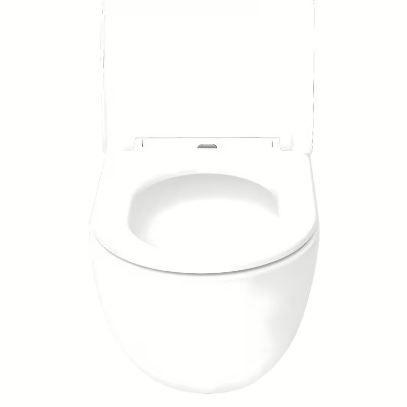 Bílé závěsné WC SAT Fusion s vírovým splachováním a sedátkem SoftClose se skrytým uchycením.